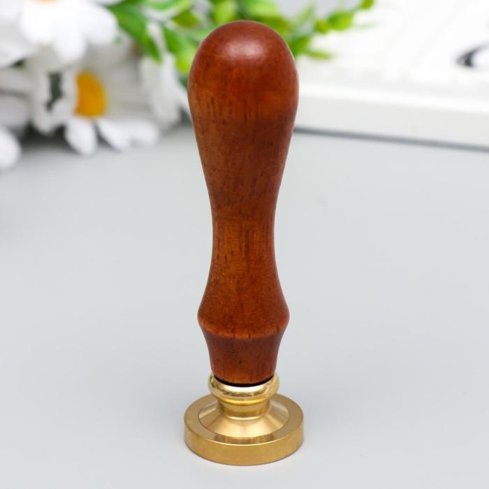 Печать для сургуча с деревянной ручкой "Happy mail" 9х2,5х2,5 см