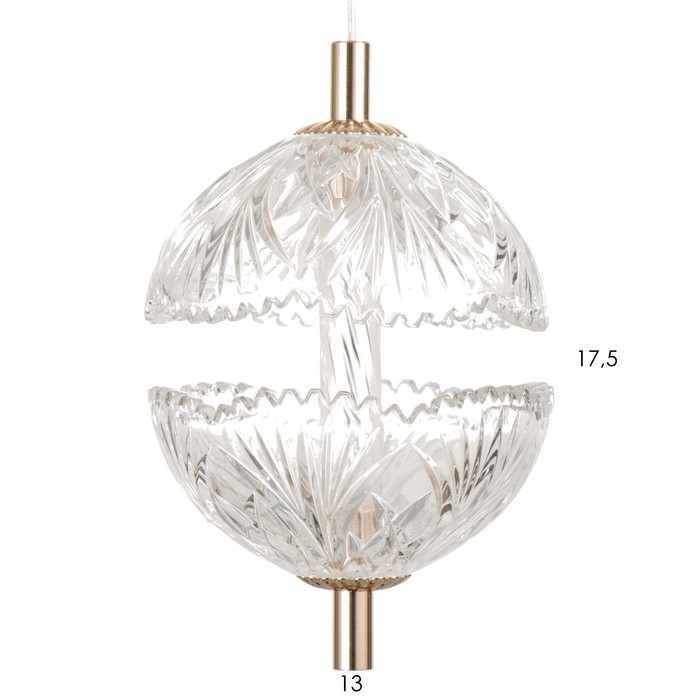 Светильник BayerLux "Айна" 8Вт LED золото 13,5х13,5х19см