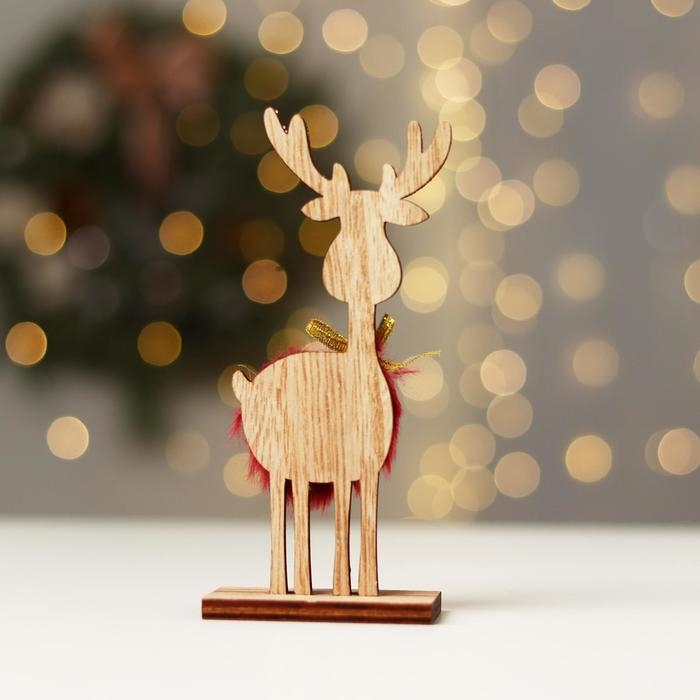 Новогодний декор «Олень с колокольчиком» 7×4×15,5 см, красный Новогодний декор «Олень с колокольчиком» 7×4×15,5 см, красный