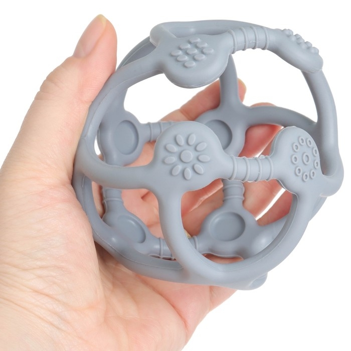 Прорезыватель силиконовый «Сфера», цвет графит, Mum&Baby