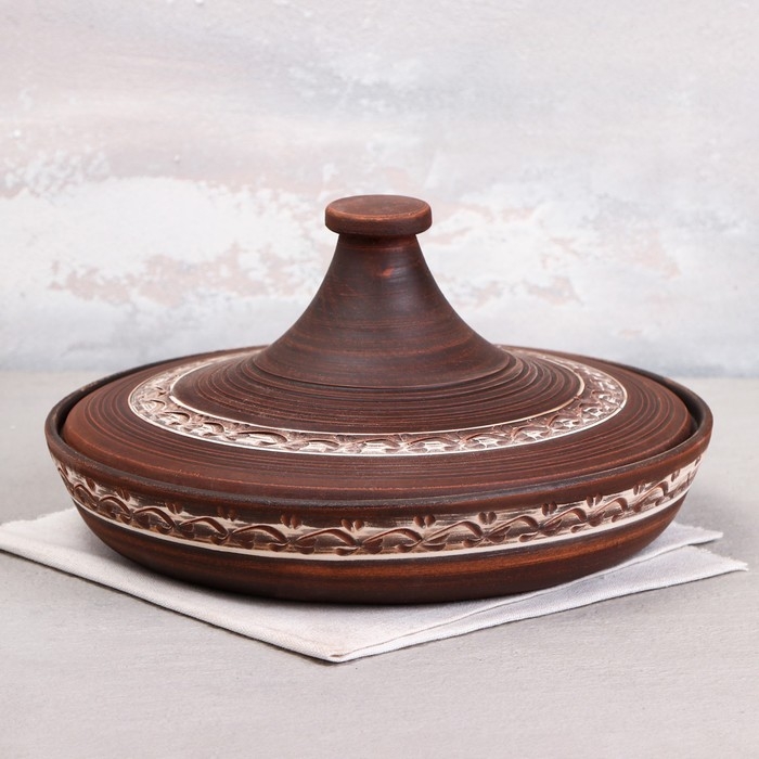 Тажин  Тажин "Классический", ангоб, красная глина, 2 л