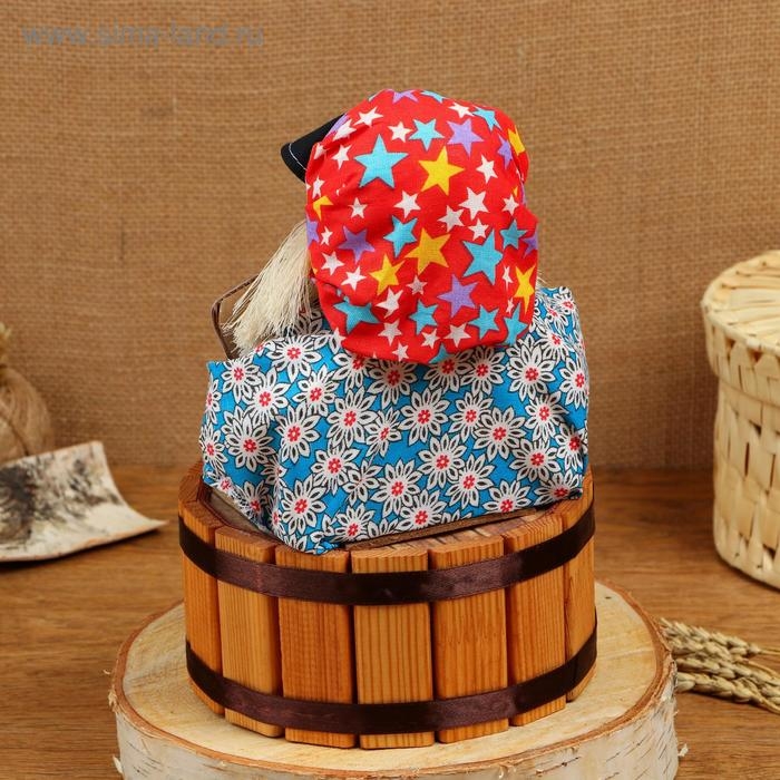 Оберег - домовой Оберег - домовой "Семён на бочке", h = 25 см, d = 19, микс