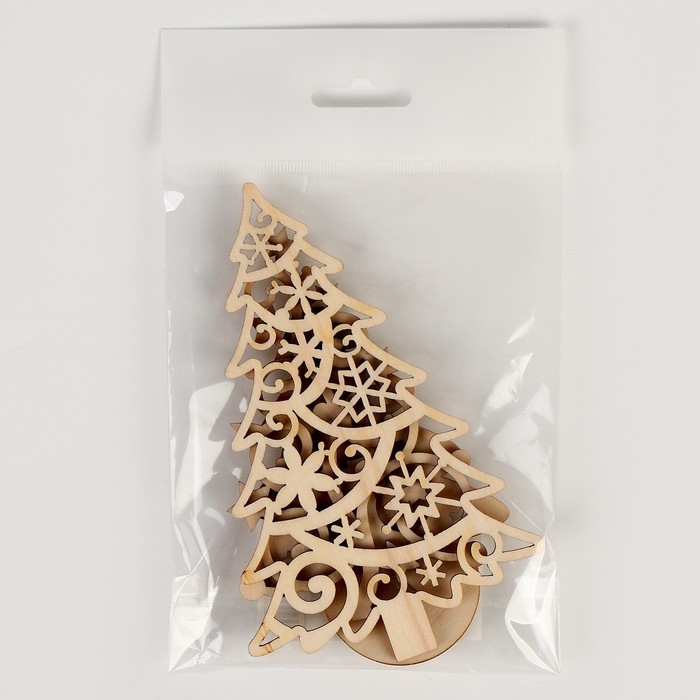 Заготовки для творчества на новый год «Елочки на подставке», 3 шт Заготовки для творчества на новый год «Елочки на подставке», 3 шт