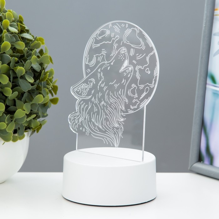 Светильник Светильник "Волк" LED белый 12х9,5х16 см RISALUX