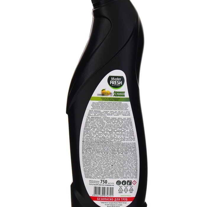 Чистящее средство Master FRESH для устранения засоров в трубах, 750 мл Чистящее средство Master FRESH для устранения засоров в трубах, 750 мл
