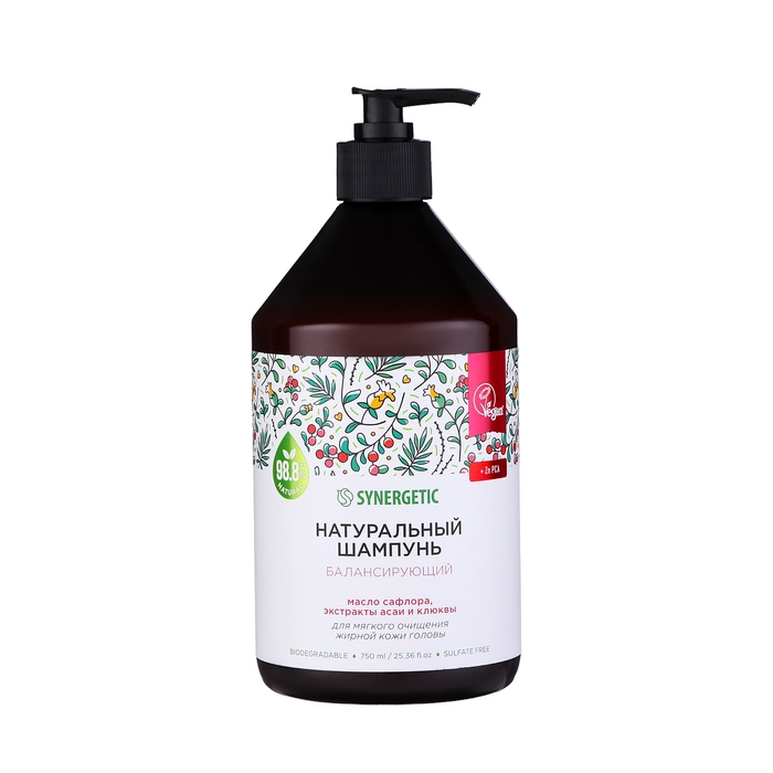 Шампунь натуральный SYNERGETIC балансирующий, 750 мл Шампунь натуральный SYNERGETIC балансирующий, 750 мл
