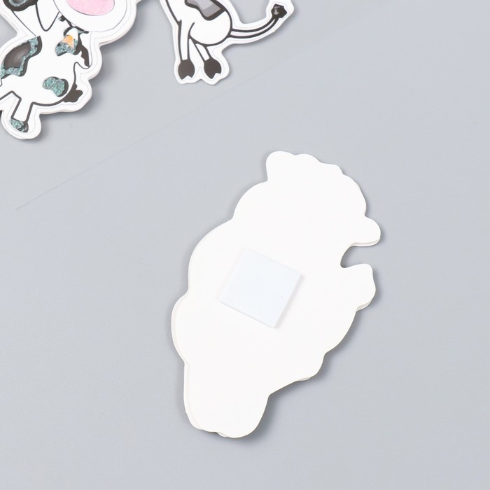 Наклейка картон 2 слоя Наклейка картон 2 слоя "Смешные коровки" 17х12 см