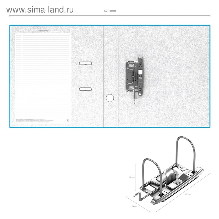 Папка-регистратор А4, 50 мм, ErichKrause Neon, собранная, карман на корешок, ламинированный картон, голубая Папка-регистратор А4, 50 мм, ErichKrause Neon, собранная, карман на корешок, ламинированный картон, голубая