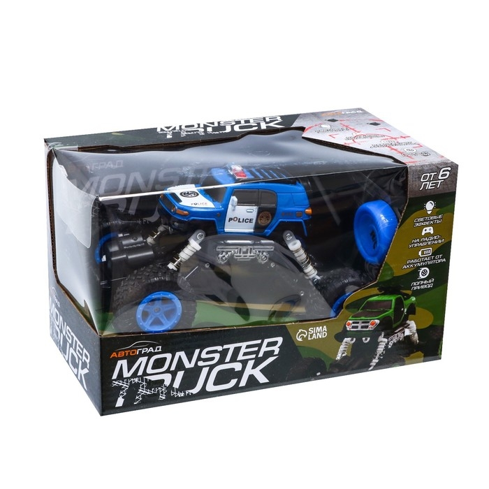 Джип радиоуправляемый «Полиция», работает от аккумулятора, цвет синий Джип радиоуправляемый «Полиция», работает от аккумулятора, цвет синий
