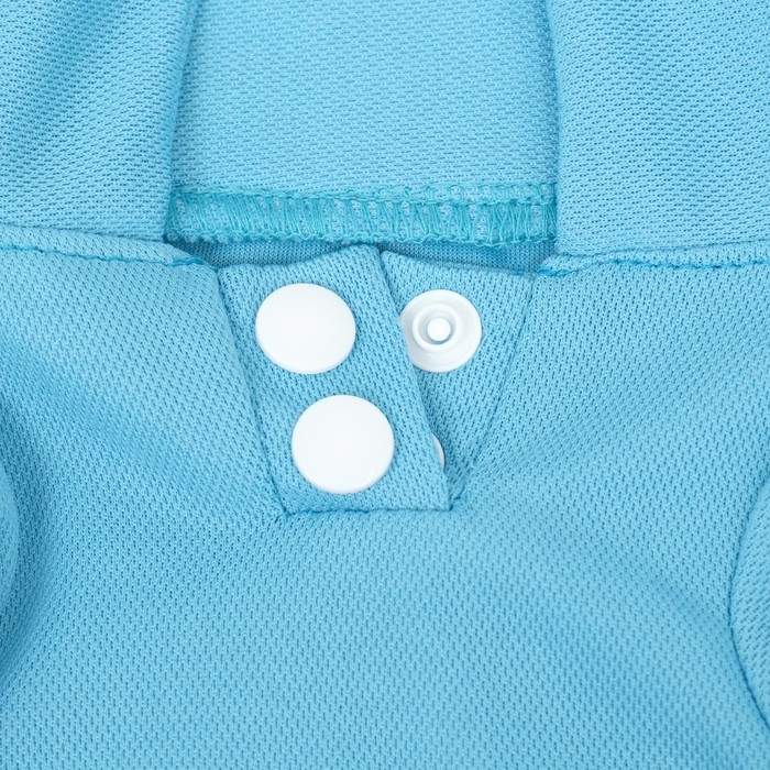 Футболка-поло для животных, XS (ДС 20, ОГ 30, ОШ 21 см), голубая Футболка-поло для животных, XS (ДС 20, ОГ 30, ОШ 21 см), голубая