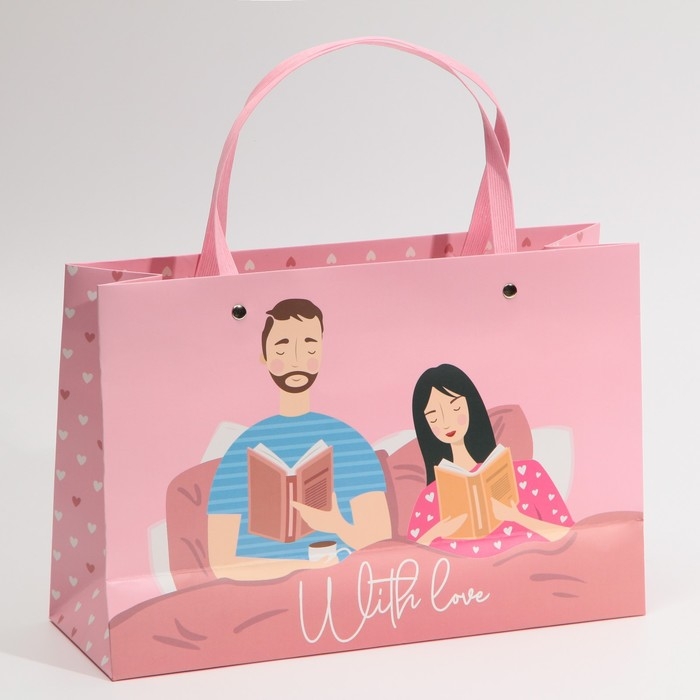 Пакет подарочный, упаковка, «С любовью», 30 х 20 х 10 см Пакет подарочный, упаковка, «С любовью», 30 х 20 х 10 см