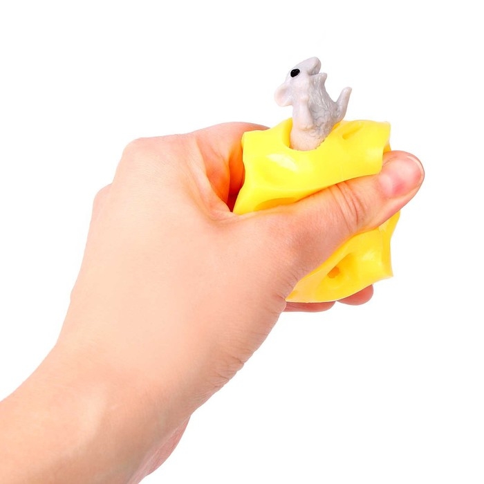 Антистресс сквиш мялка «Сырные прятки», цвета МИКС, в шоубоксе Антистресс сквиш мялка «Сырные прятки», цвета МИКС, в шоубоксе