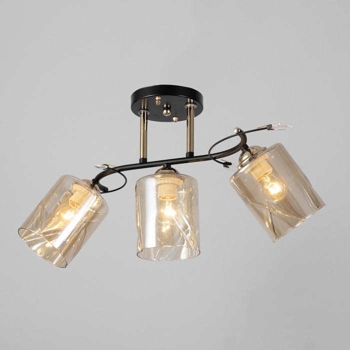 Люстра Люстра "Артемис" 3хЕ27 40Вт черно-золотой 52х20х27 см