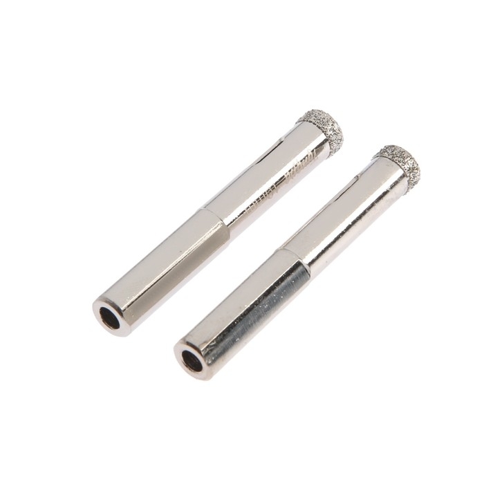 Сверло алмазное по стеклу и керамике ТУНДРА, трехгранный хвостовик, 10 х 65 мм, 2 шт. Сверло алмазное по стеклу и керамике ТУНДРА, трехгранный хвостовик, 10 х 65 мм, 2 шт.