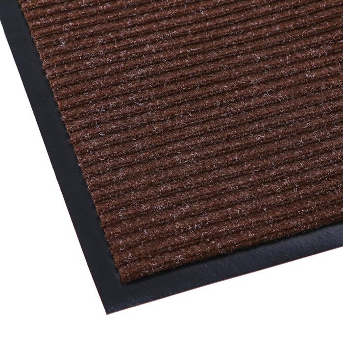 Коврик придверный влаговпитывающий, ребристый, «Стандарт», 60×90 см, цвет коричневый Коврик придверный влаговпитывающий, ребристый, «Стандарт», 60×90 см, цвет коричневый