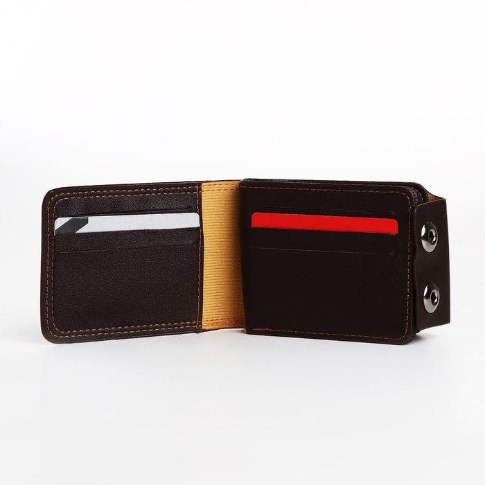 Портмоне мужское на магнитах, отдел для купюр, для карт, для монет, цвет коричневый Портмоне мужское на магнитах, отдел для купюр, для карт, для монет, цвет коричневый