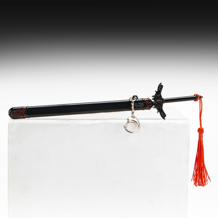 Сувенирное оружие подвесное мини Сувенирное оружие подвесное мини "Меч в стиле Геншин", брелок, 20 см, чёрный