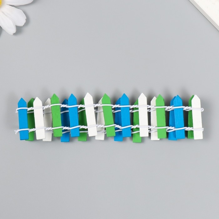 Декор для творчества дерево Декор для творчества дерево "Цветной заборчик" 3х24 см МИКС