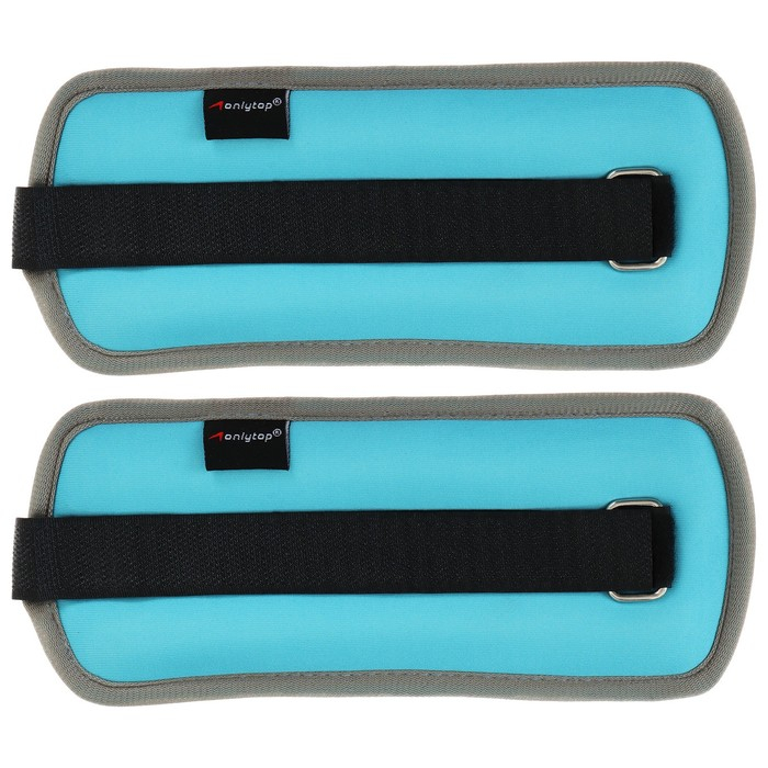 Утяжелители неопреновые ONLYTOP, 2 шт. х 0,25 кг, цвет голубой Утяжелители неопреновые ONLYTOP, 2 шт. х 0,25 кг, цвет голубой