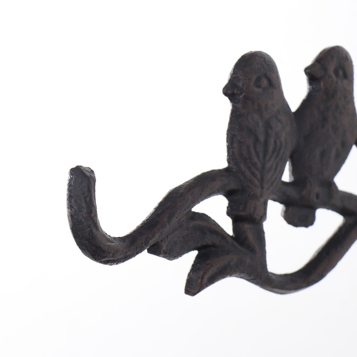 Крючок декоративный металл подвесной Крючок декоративный металл подвесной "Две птички на веточках" 17х23 см