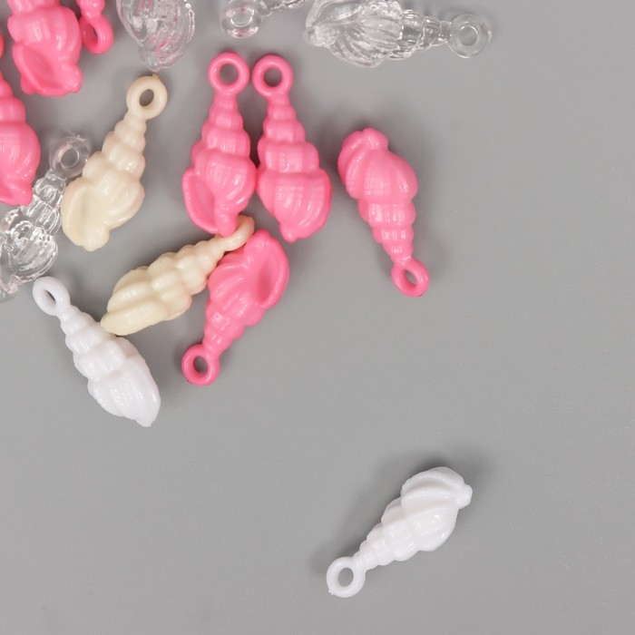 Декор для творчества пластик Декор для творчества пластик "Ракушка" МИКС набор 20 гр1,1х1,1х2,7 см