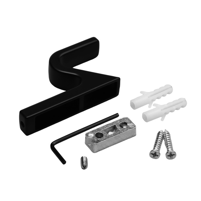 Крючок мебельный CAPPIO ANEMONE, однорожковый, черный Крючок мебельный CAPPIO ANEMONE, однорожковый, черный