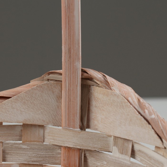 Набор корзин, 19х7,5х9,5/31 см, 22х9х11/34 см, 24х9х11,5/35 см, 3 шт, персиковые, бамбук Набор корзин, 19х7,5х9,5/31 см, 22х9х11/34 см, 24х9х11,5/35 см, 3 шт, персиковые, бамбук