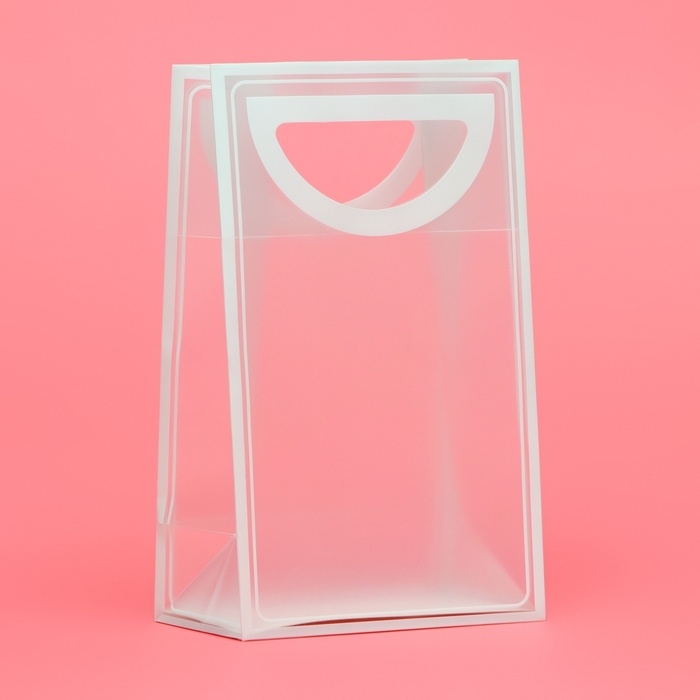 Пакет ПП с вырубной ручкой, прозрачный, 25 х 19 х 9 см, белый Пакет ПП с вырубной ручкой, прозрачный, 25 х 19 х 9 см, белый