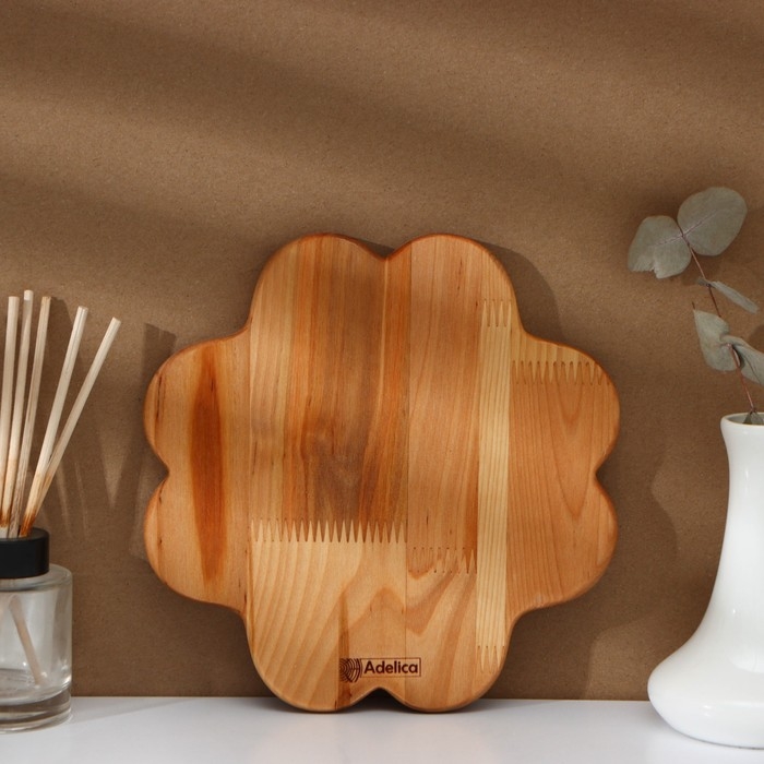 Менажница деревянная авторская Adelica «Сердце», 22×22×1,8 см, пропитана минеральным маслом, берёза Менажница деревянная авторская Adelica «Сердце», 22×22×1,8 см, пропитана минеральным маслом, берёза