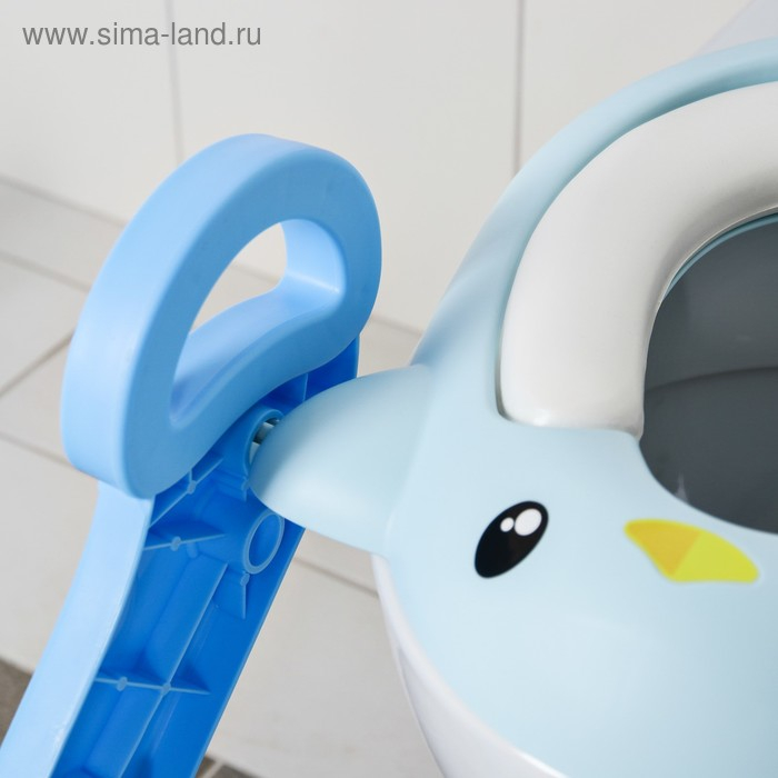 Детская накладка - сиденье на унитаз «Пингвин», цвет голубой Детская накладка - сиденье на унитаз «Пингвин», цвет голубой
