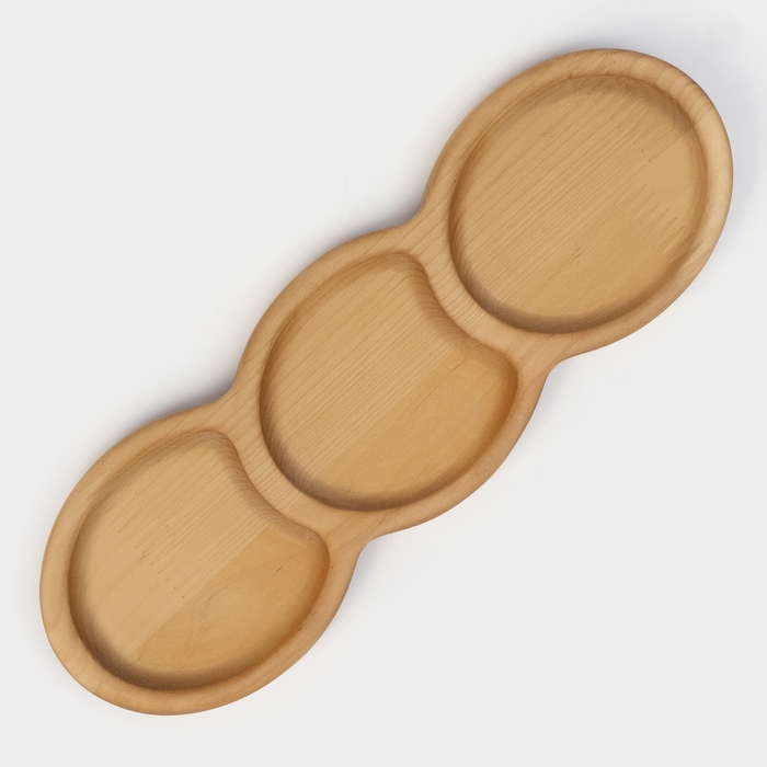 Менажница Adelica «Светофор», 3 секции, 30×10×1,8 см, пропитана минеральным маслом, в подарочной коробке, берёза Менажница Adelica «Светофор», 3 секции, 30×10×1,8 см, пропитана минеральным маслом, в подарочной коробке, берёза