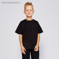 Футболка детская MINAKU:Basic line kids цвет чёрный, рост 122