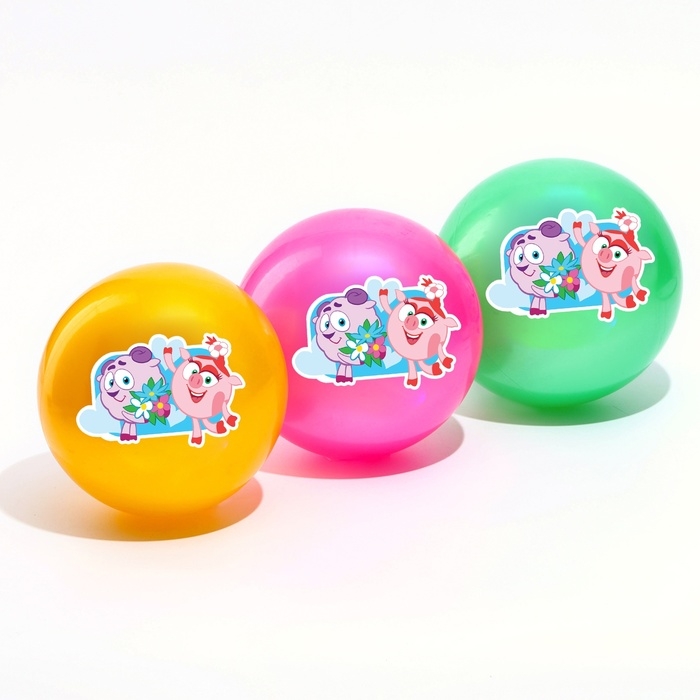 Мяч детский «Нюша и Бараш», Смешарики, диаметр 22 см, 60 г., цвета МИКС Мяч детский «Нюша и Бараш», Смешарики, диаметр 22 см, 60 г., цвета МИКС
