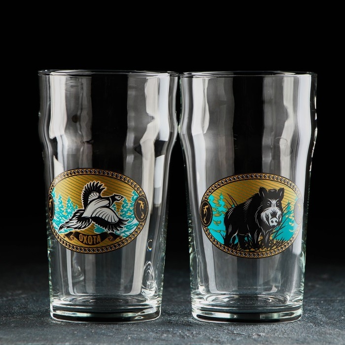 Стакан стеклянный для пива «На охоте», 570 мл, рисунок МИКС Стакан стеклянный для пива «На охоте», 570 мл, рисунок МИКС