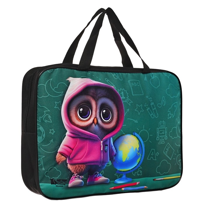 Папка для труда А4 на молнии текстиль 70мм 360 х 260 «1 сентября: Совушка» Папка для труда А4 на молнии текстиль 70мм 360 х 260 «1 сентября: Совушка»