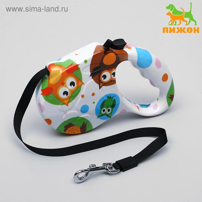 Рулетка Рулетка "Лапа", 5 м, до 35 кг, принт совы