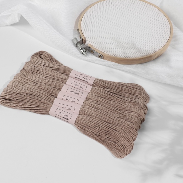 Набор ниток мулине №841, 8 ± 1 м, 6 шт, цвет бежево-коричневый Набор ниток мулине №841, 8 ± 1 м, 6 шт, цвет бежево-коричневый