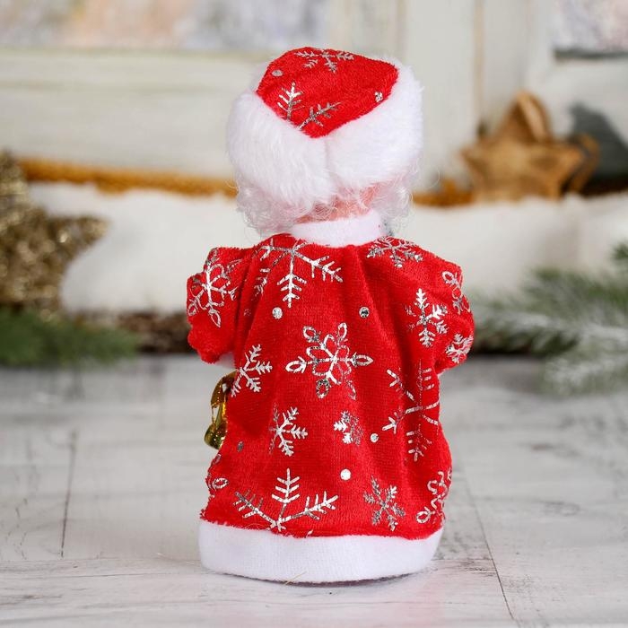 Дед Мороз Дед Мороз "Длинная шуба, с ёлкой" 17 см