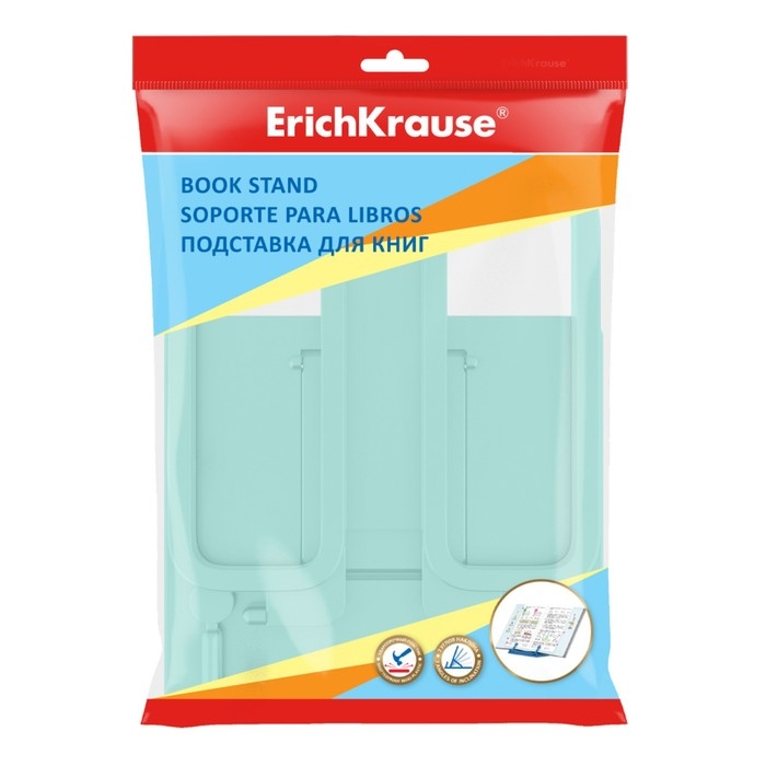 Подставка для книг ErichKrause Base, Pastel Mint, пластик, мятная Подставка для книг ErichKrause Base, Pastel Mint, пластик, мятная