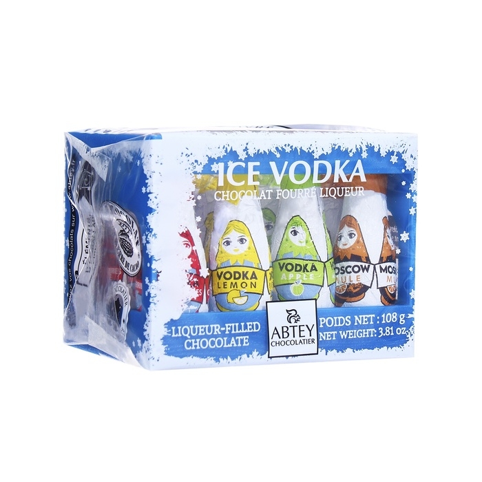 Новый год. Шоколад фигурный ICE VODKA с водкой, лимоном, яблочным и клюквенным ликером, 9 г Новый год. Шоколад фигурный ICE VODKA с водкой, лимоном, яблочным и клюквенным ликером, 9 г