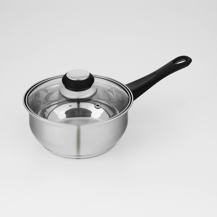 Ковш со стеклянной крышкой Astell, 1,4 л, d=16 см, капсульное дно, пластиковая ручка, индукция Ковш со стеклянной крышкой Astell, 1,4 л, d=16 см, капсульное дно, пластиковая ручка, индукция