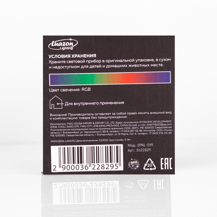 Световой прибор «Хрустальный шар» 7.5 см, пульт ДУ, свечение RGB, 220 В Световой прибор «Хрустальный шар» 7.5 см, пульт ДУ, свечение RGB, 220 В