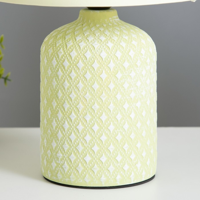 Настольная лампа Настольная лампа "Дессин" Е27 40Вт мятный 20х20х32 см RISALUX