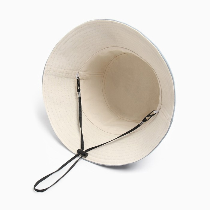 Панама двусторонняя MINAKU, цвет голубой/молочный, размер 56 Панама двусторонняя MINAKU, цвет голубой/молочный, размер 56