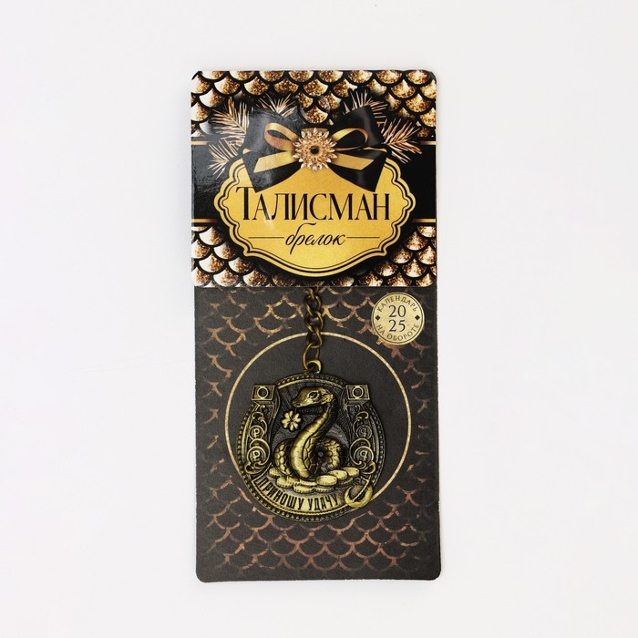 Брелок новогодний, для ключей «Приношу удачу», диам. 4 см