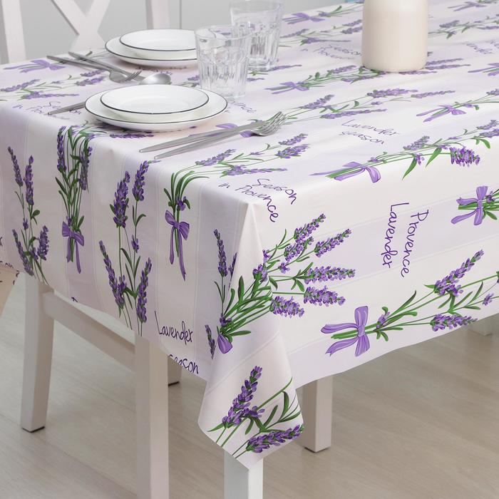 Клеёнка на стол Доляна «Лаванда», на тканевой основе, рулон 20 метров, ширина 137 см, общая толщина 0,22 мм Клеёнка на стол Доляна «Лаванда», на тканевой основе, рулон 20 метров, ширина 137 см, общая толщина 0,22 мм