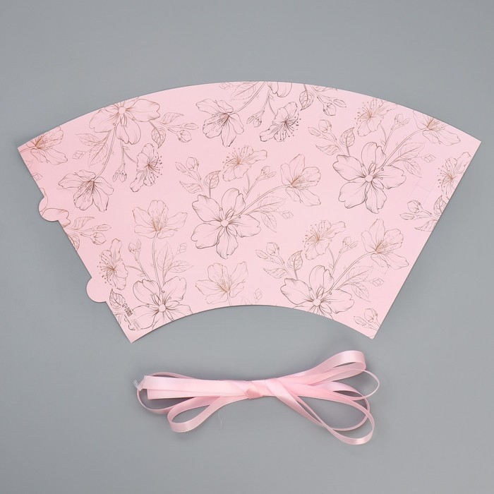 Пакет для цветов конусный круглый складной на лентах «Цветы», 15 х 23.3 х 7.5 см Пакет для цветов конусный круглый складной на лентах «Цветы», 15 х 23.3 х 7.5 см