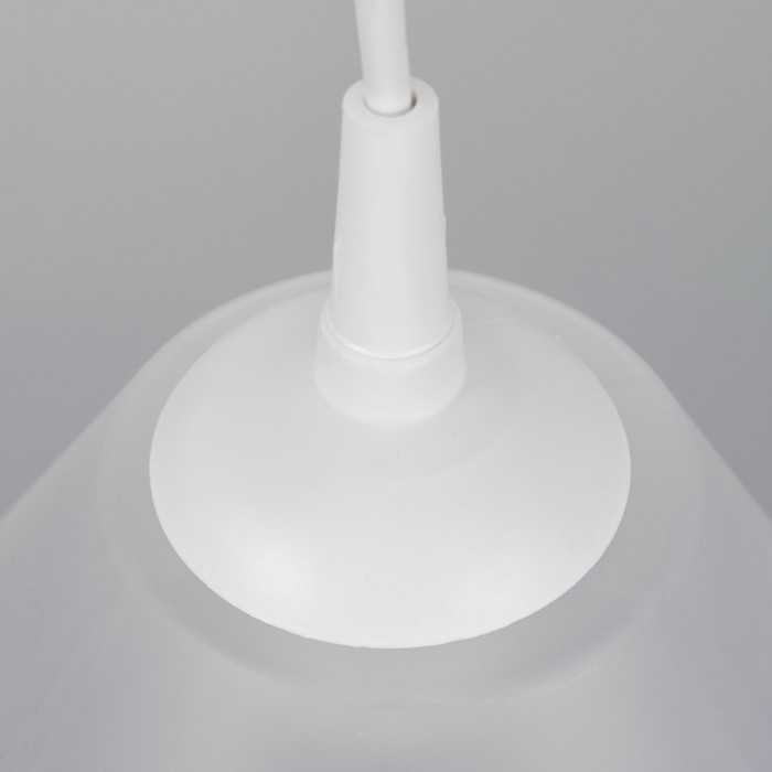 Подвес  Подвес "Конус" 1х15Вт Е27 МОДЕЛЬ: BR 00266 белый/прозрачный 25х25х15см