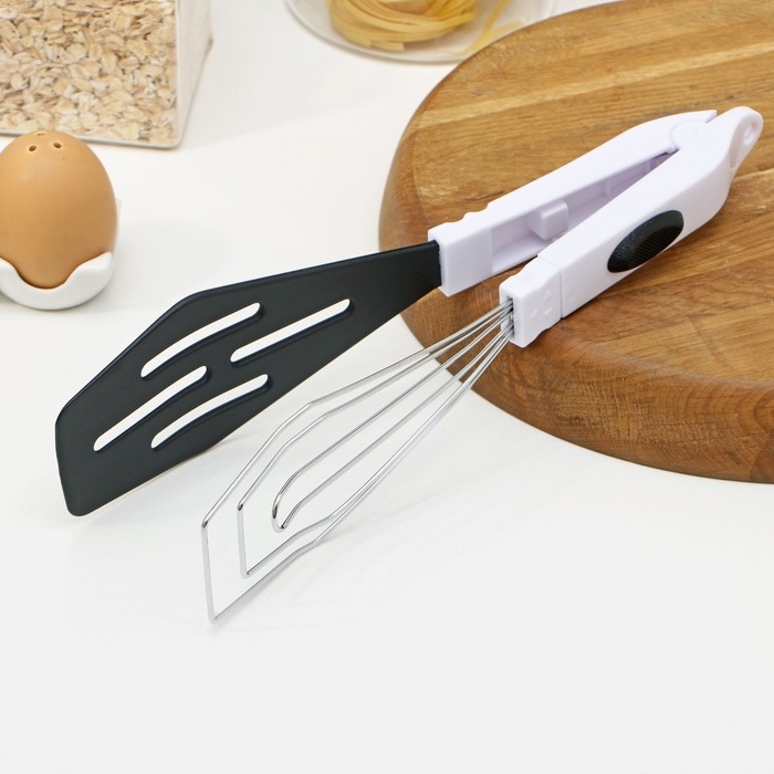 Лопатка двойная Доляна «Помощник», 30 см, с держателем Лопатка двойная Доляна «Помощник», 30 см, с держателем