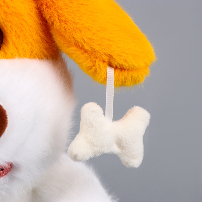 Мягкая игрушка «Собака» с косточкой, 21 см